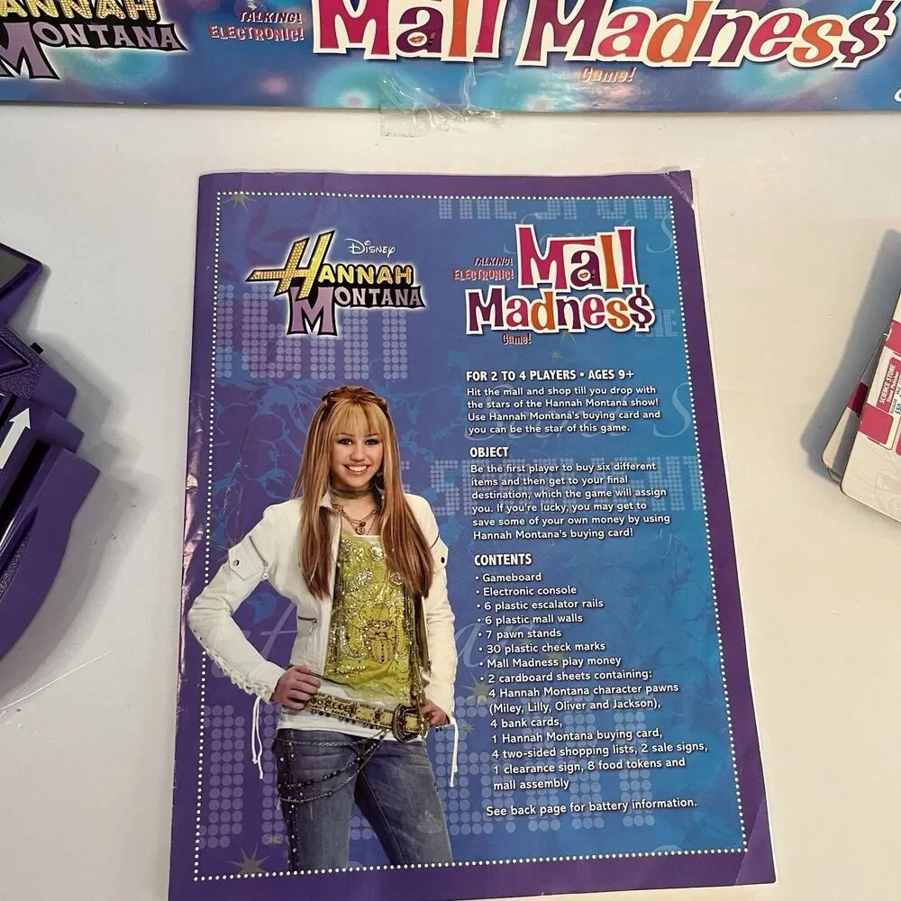 Disney Hannah Montana Electronic Mall Madness Game Hasbro 2008 *Tested-Read